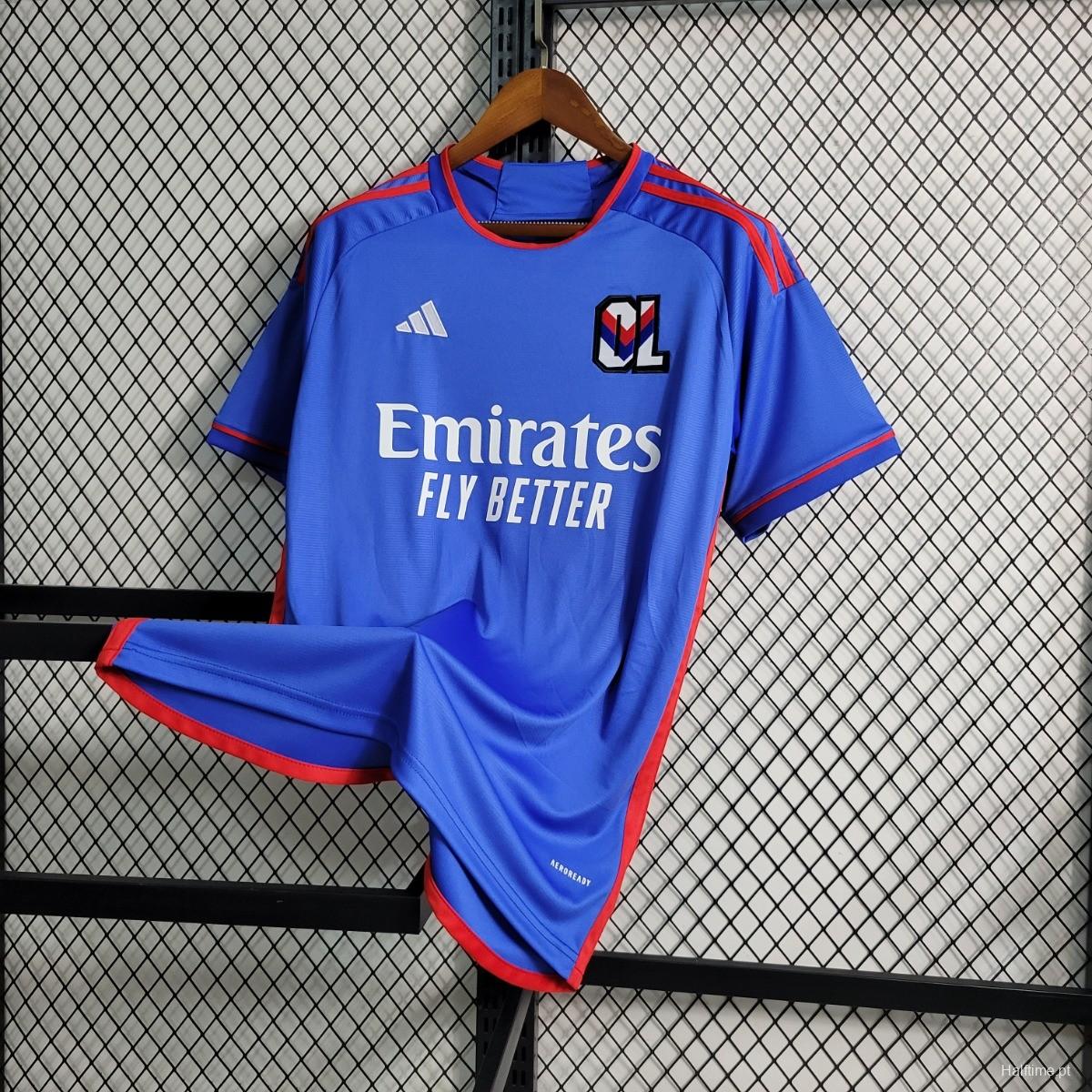 23/24 Olympique Lyonnais Away Blue Jersey