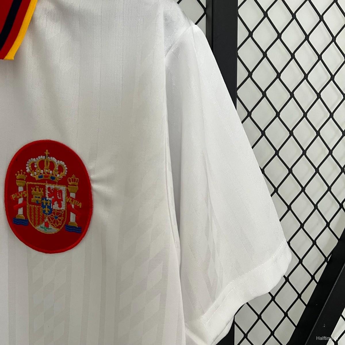 Retro 1994 Spain Away White Jersey