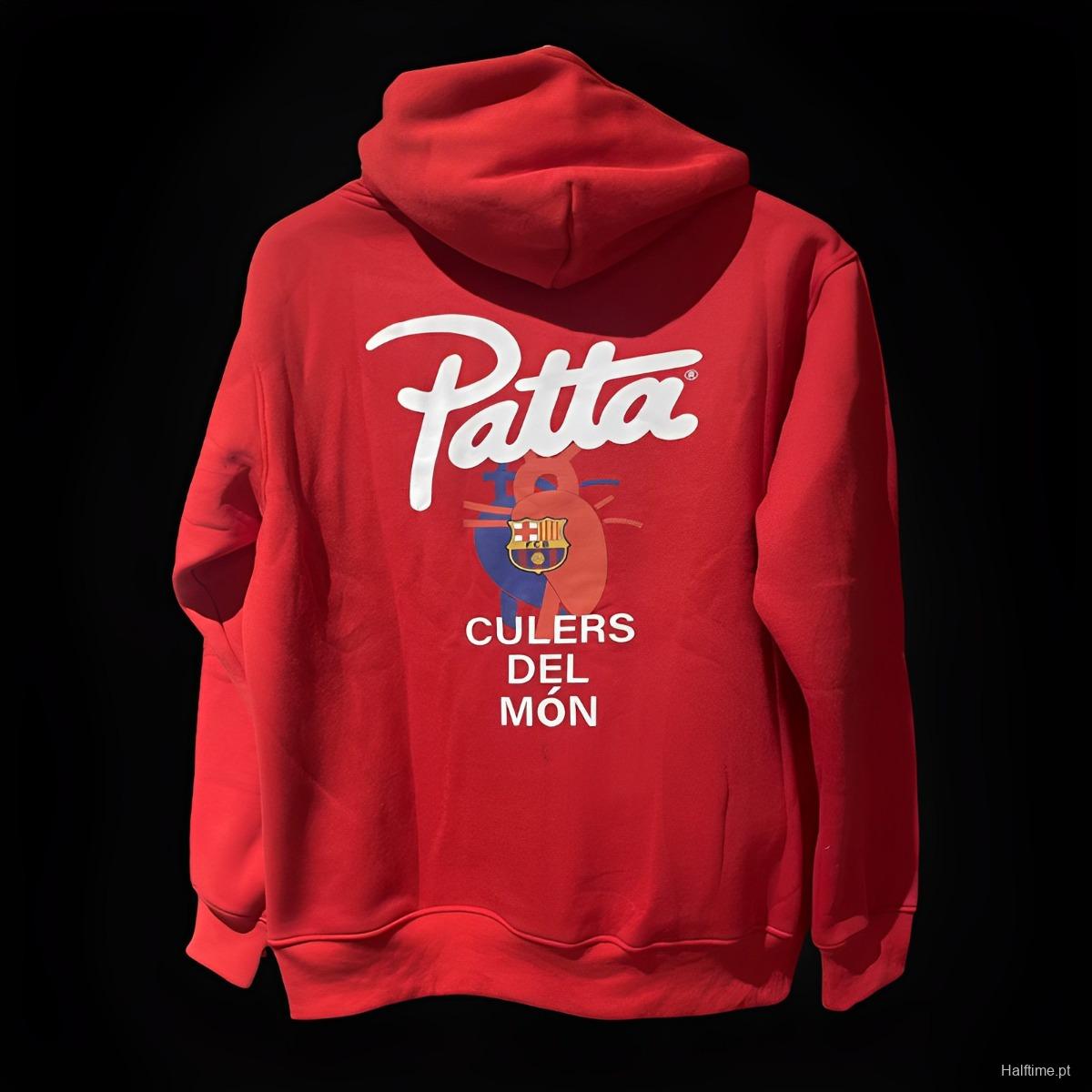 23/24 Barcelona x Patta Red Hoodie