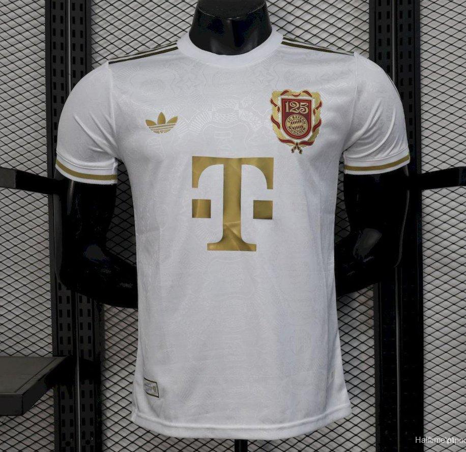 2024/25 Player Version Bayern Munich 125 Anniversary White Jersey